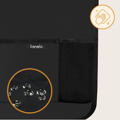 Organisateur de siège auto seatorganiser avec 5 poches, support tablette jusqu’à 13' et revêtement imperméable Black+Grey 4 - vertbaudet enfant 