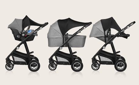 Pare-soleil universel stroller sun cover 53 x 51 cm avec protection upf 50+ pour poussette et siège-auto Black carbon 2 - vertbaudet enfant 