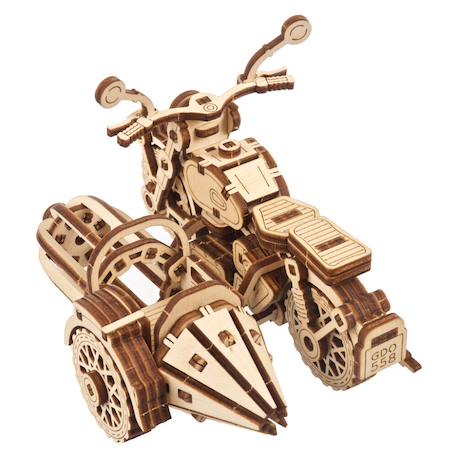 La Moto Volante de Hagrid – Mini maquette en bois avec side-car à assembler Marron 5 - vertbaudet enfant 