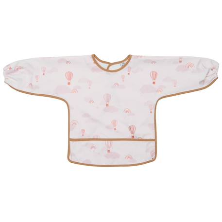Bavoir-tablier imperméable manches longues 6-24 mois Beige+Bleu+Fleuri rose et jaune+Rose+Rose et beige+Vert 9 - vertbaudet enfant 