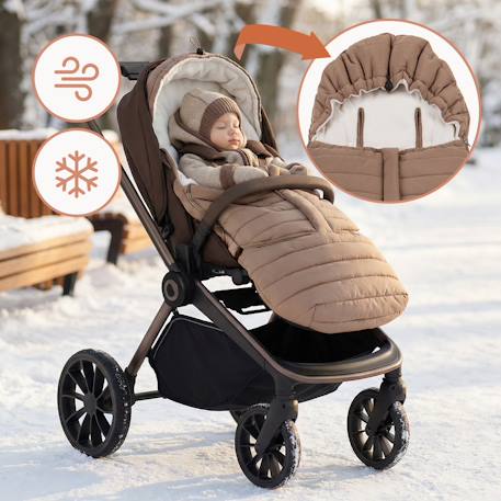 Chancelière universelle oli pour poussette, imperméable de +5 à -20 °c avec filtre uv Black+Nutty 9 - vertbaudet enfant 
