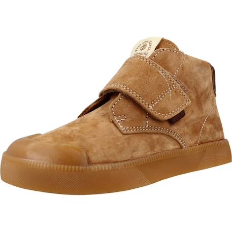 Bottes garçon modèle 1356108v botin tira adhesiva Bordeaux burdeos+Marron camel 10 - vertbaudet enfant 