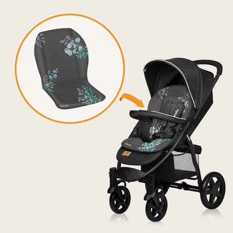 Coussin réducteur universel seatliner pour poussette, hydrophobe, réversible et lavable Black+Grey 7 - vertbaudet enfant 