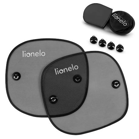 Lot de 2 pare-soleil universels sunshade pour vitres de voiture avec ventouses et sac de rangement Black 1 - vertbaudet enfant 