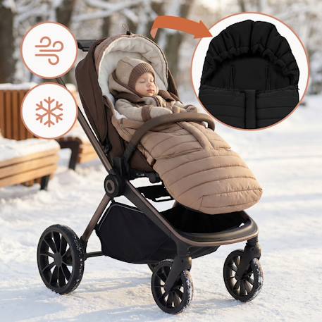 Chancelière universelle oli pour poussette, imperméable de +5 à -20 °c avec filtre uv Black+Nutty 3 - vertbaudet enfant 