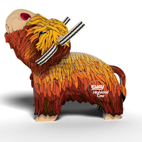 Puzzle 3d - vache des hautes landes Marron 4 - vertbaudet enfant 