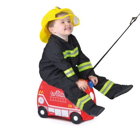 Valise Trunki ride on - Bagage cabine - Pompier Rouge 4 - vertbaudet enfant 