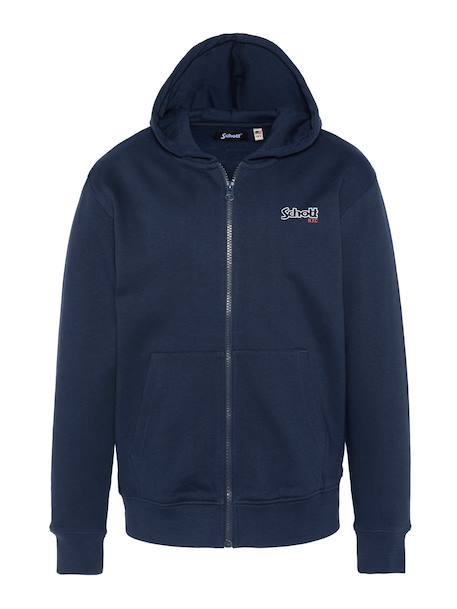 Sweatshirt zippé à capuche Blanc+Bleu jean+Bleu marine+Noir+Orange 7 - vertbaudet enfant 