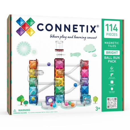 Jeu de construction magnétique ball run pack - 114 pièces Multi-coloured 1 - vertbaudet enfant 
