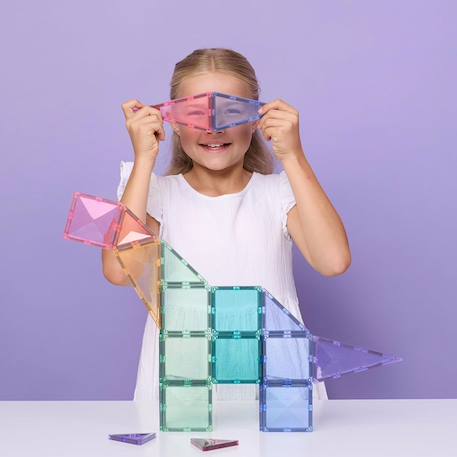 Jeu de construction magnétique starter pack pastel - 56 pièces Multi-coloured 4 - vertbaudet enfant 
