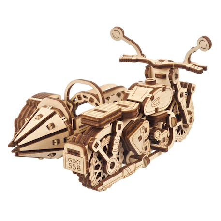 La Moto Volante de Hagrid – Mini maquette en bois avec side-car à assembler Marron 4 - vertbaudet enfant 