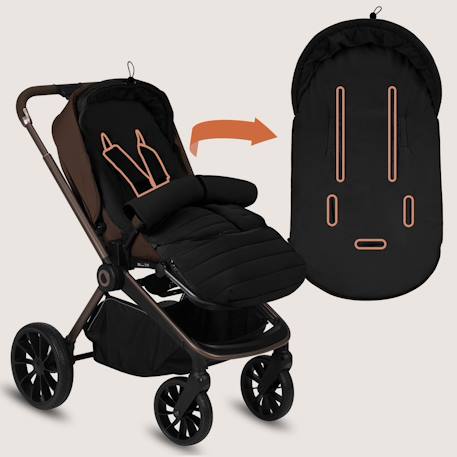Chancelière universelle oli pour poussette, imperméable de +5 à -20 °c avec filtre uv Black+Nutty 4 - vertbaudet enfant 