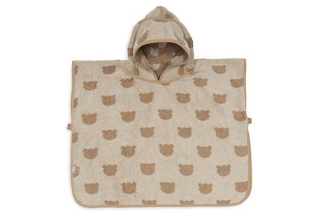Poncho de bain éponge en coton Beige+Biscuit imprimé ours+Bleu+Creme+Marron clair+Nougat+Rose+Rose pâle imprimé fleurs+Vert d'eau 7 - vertbaudet enfant 