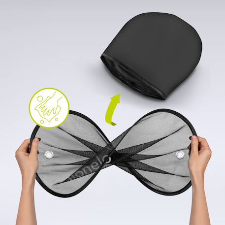 Lot de 2 pare-soleil universels sunshade pour vitres de voiture avec ventouses et sac de rangement Black 4 - vertbaudet enfant 
