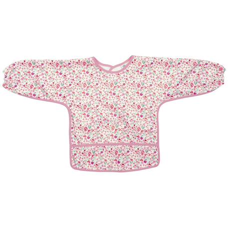 Bavoir-tablier imperméable manches longues 3-5 ans Bleu+Fleuri rose et jaune+Multi-coloured+Rose fleuri+Vert 7 - vertbaudet enfant 