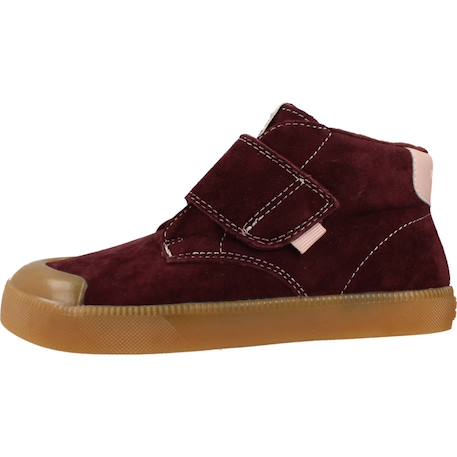 Bottes garçon modèle 1356108v botin tira adhesiva Bordeaux burdeos+Marron camel 2 - vertbaudet enfant 
