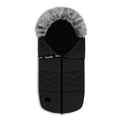 Chancelière universelle frode pour poussette, imperméable avec fourrure amovible Black carbon+Grey dove 2 - vertbaudet enfant 