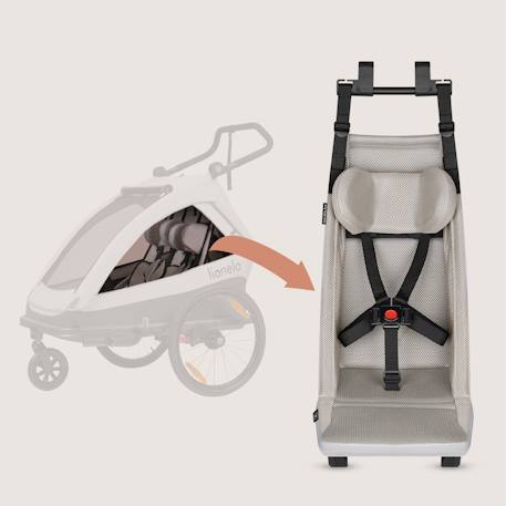 Hamac pour poussette cama dès 1 mois avec tissu dri-seat, harnais 5 points et chancelière incluse Grey stone 2 - vertbaudet enfant 