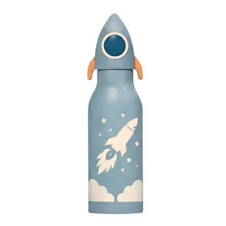 Gourde en inox isotherme 400 ml - fusée Multi-coloured 2 - vertbaudet enfant 