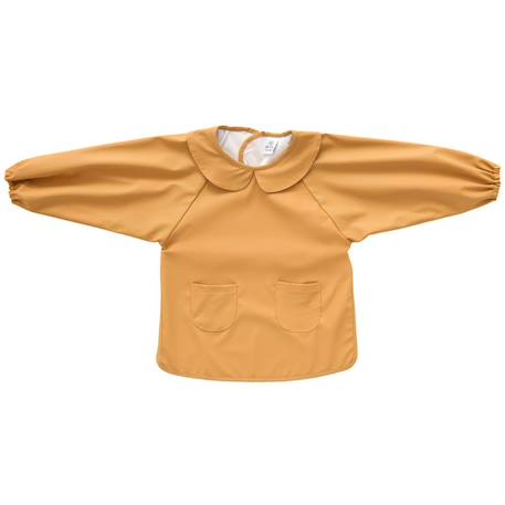 Bavoir-tablier imperméable manches longues 6-24 mois Beige+Bleu+Fleuri rose et jaune+Rose+Rose et beige+Vert 2 - vertbaudet enfant 
