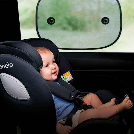 Lot de 2 pare-soleil universels sunshade pour vitres de voiture avec ventouses et sac de rangement Black 2 - vertbaudet enfant 