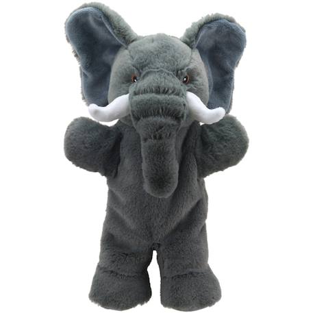 Marionnette bébé éléphant en plastique recyclé Gris 1 - vertbaudet enfant 