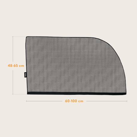 Lot de 2 pare-soleil universels sunblocker pour vitres de voiture avec protection uv et fonction moustiquaire Black 6 - vertbaudet enfant 