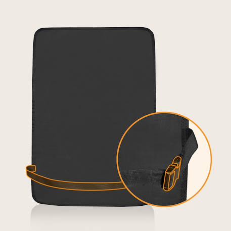 Organisateur de siège auto seatorganiser avec 5 poches, support tablette jusqu’à 13' et revêtement imperméable Black+Grey 11 - vertbaudet enfant 