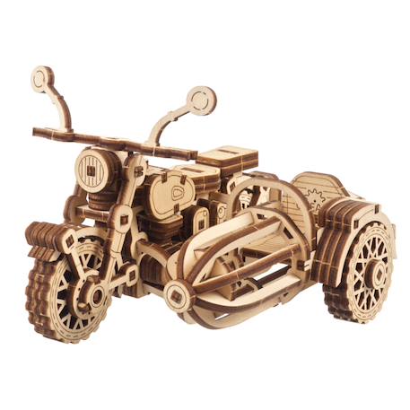 La Moto Volante de Hagrid – Mini maquette en bois avec side-car à assembler Marron 1 - vertbaudet enfant 