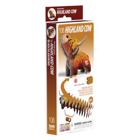 Puzzle 3d - vache des hautes landes Marron 6 - vertbaudet enfant 