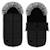 Chancelière universelle frode pour poussette, imperméable avec fourrure amovible Black carbon+Grey dove 1 - vertbaudet enfant 