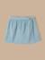 Jupe short en velours fille Orage+Rose poudre 1 - vertbaudet enfant 