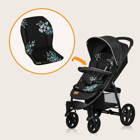 Coussin réducteur universel seatliner pour poussette, hydrophobe, réversible et lavable Black+Grey 3 - vertbaudet enfant 