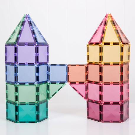 Jeu de construction magnétique starter pack pastel - 56 pièces Multi-coloured 6 - vertbaudet enfant 