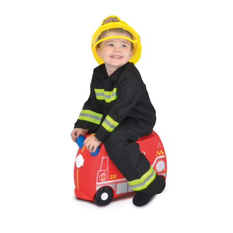 Valise Trunki ride on - Bagage cabine - Pompier Rouge 2 - vertbaudet enfant 