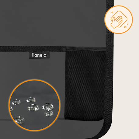 Organisateur de siège auto seatorganiser avec 5 poches, support tablette jusqu’à 13' et revêtement imperméable Black+Grey 10 - vertbaudet enfant 