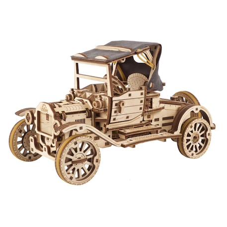 Voiture rétro UGR-T en bois à construire – maquette mécanique 3D avec moteur à ressort Marron 1 - vertbaudet enfant 