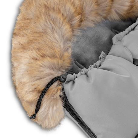 Chancelière universelle frode pour poussette, imperméable avec fourrure amovible Black carbon+Grey dove 10 - vertbaudet enfant 