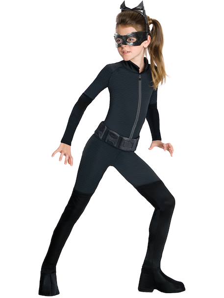 Déguisement enfant fille catwoman the dark knight dc comics combinaison, masque, serre-tête et ceinture Noir 2 - vertbaudet enfant 