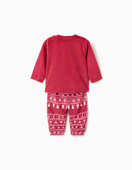 Pyjama de Noël en velours avec imprimé mickey et minnie Rouge 2 - vertbaudet enfant 