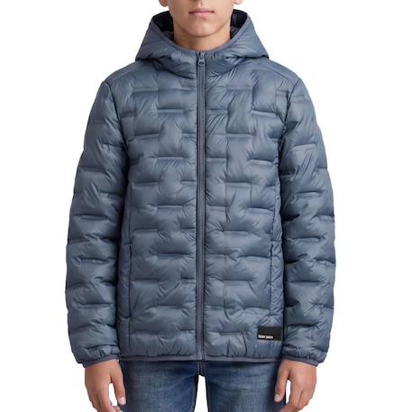 Doudoune à capuche garçon blighter Gris+Noir 2 - vertbaudet enfant 