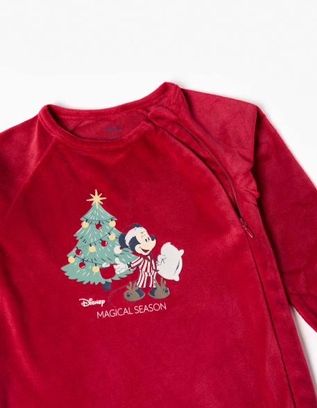 Dors-bien de Noël en velours avec imprimé mickey Rouge 3 - vertbaudet enfant 