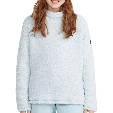 Sweat à col montant fille fuzzy Bleu 2 - vertbaudet enfant 