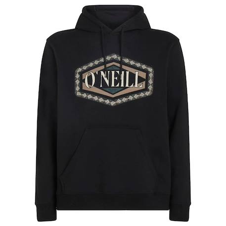 Sweat à capuche garçon avec imprimé poitrine Marron+Noir 5 - vertbaudet enfant 