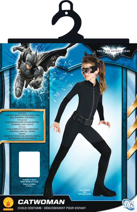 Déguisement enfant fille catwoman the dark knight dc comics combinaison, masque, serre-tête et ceinture Noir 6 - vertbaudet enfant 