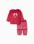 Pyjama de Noël en velours avec imprimé mickey et minnie Rouge 1 - vertbaudet enfant 