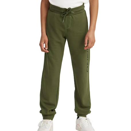Jogging garçon logo Kaki 2 - vertbaudet enfant 