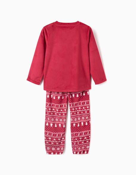Pyjama de Noël en velours à manches longues avec imprimé stitch Rouge 2 - vertbaudet enfant 