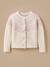 Cardigan jacquard avec laine fille Ecru 1 - vertbaudet enfant 