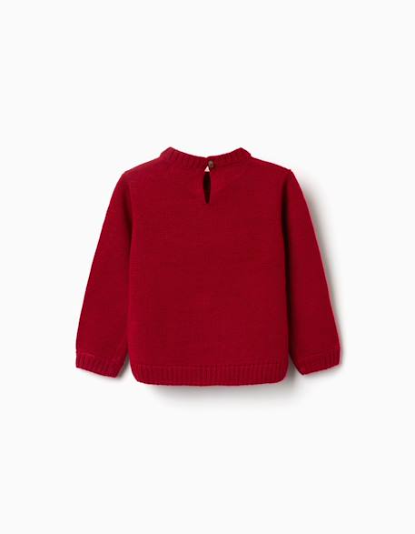 Pull en maille avec renne jacquard Rouge 2 - vertbaudet enfant 